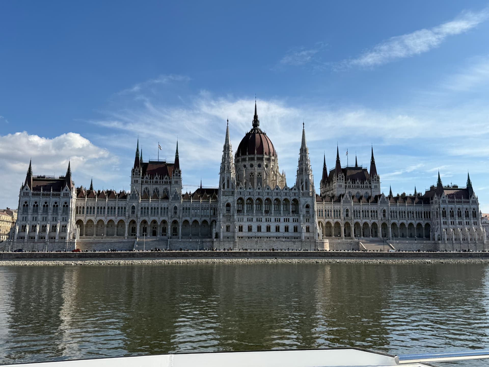 The Hungarian Parliament Building on the banks of the Danube in Budapest